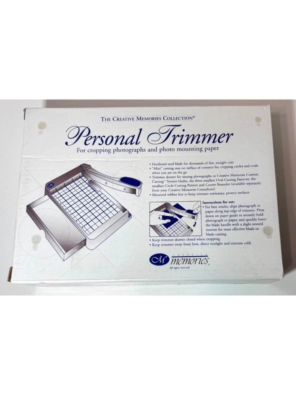 Creative Memories Personal Trimmer Brand New In Box Scrapbook Craft Tool